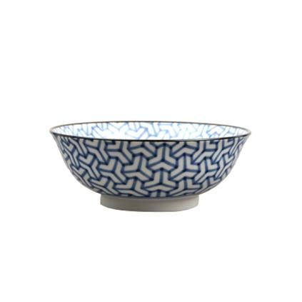 Μπολ φαγητού HERRINGBONE INDIGO IKAT, 19 cm, 750 ml, MIJ