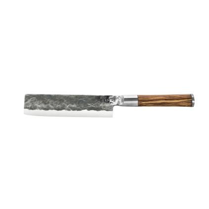 Ιαπωνικό μαχαίρι λαχανικών OLIVE, 17,5 cm, με λαβή από ξύλο ελιάς, Forged