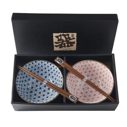 Μπολ φαγητού ASANOHA DESIGN, σετ 2 τεμαχίων, 500 ml, με chopsticks, MIJ