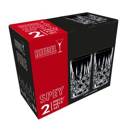 Μακρόστενο ποτήρι ποτού RIEDEL SPEY LONG DRINK, 395 ml, σετ 2 τεμαχίων, Riedel