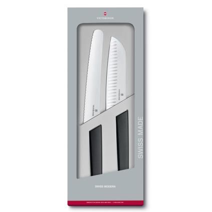 Μαχαίρια SWISS MODERN, σετ 2 τεμαχίων, σε μαύρο, Victorinox