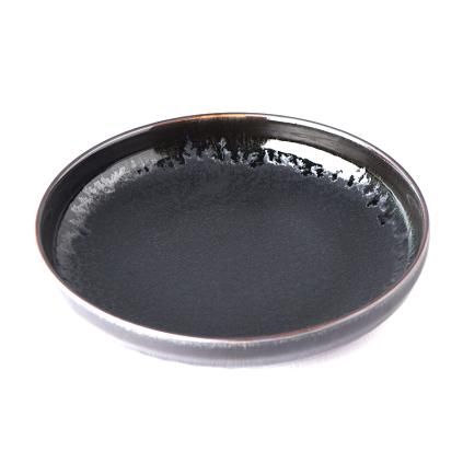 Πιάτο γλυκού MATT BLACK, 22 cm, με ψηλό τοίχωμα, MIJ