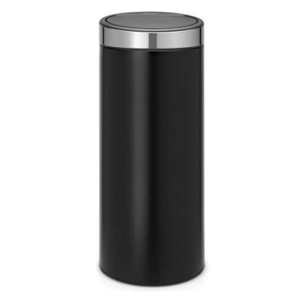Κάδος με καπάκι αφής TOUCH BIN NEW, 30 l, σε μαύρο ματ με ματ καπάκι, Brabantia