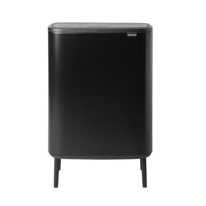 Κάδος με καπάκι αφής BO HI, 2 x 30 l, σε μαύρο, Brabantia