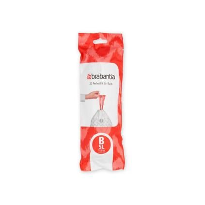 Σακούλες για κάδους απορριμάτων B PerfectFit 5 l, 20 τμχ, Brabantia