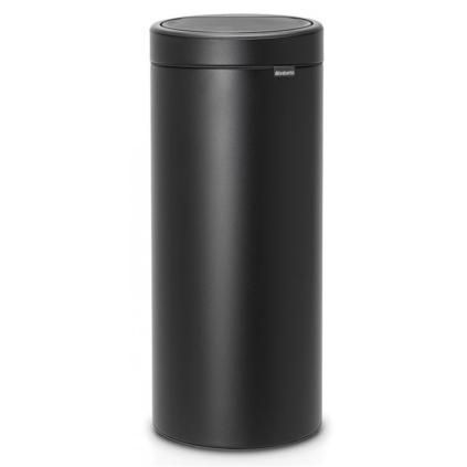 Κάδος με καπάκι αφής TOUCH BIN NEW, 30 l, σε μαύρο ματ, Brabantia
