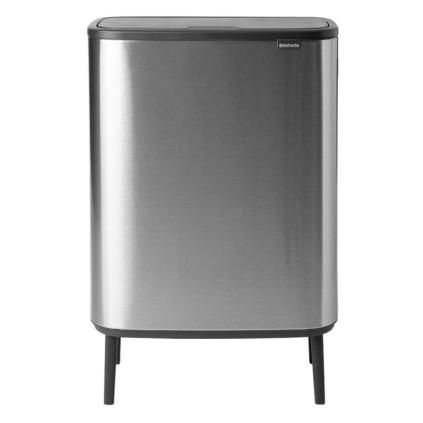 Κάδος με καπάκι αφής BO, 2 x 30 l, σε ματ ατσάλι, Brabantia