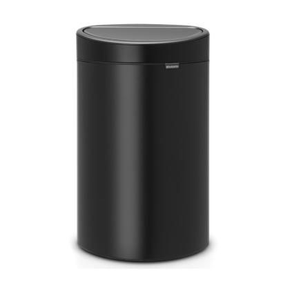 Κάδος με καπάκι αφής TOUCH BIN NEW, 40 l, σε μαύρο ματ, Brabantia