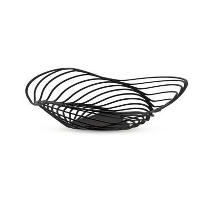 Μπολ για φρούτα TRINITY, 33 cm, χαμηλό, μαύρο, Alessi