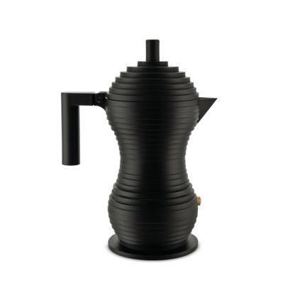 Καφετιέρα εσπρέσο 3 φλιτζανιών PULCINA, 70 ml, σε μαύρο, Alessi