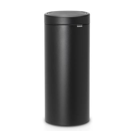 Κάδος με καπάκι αφής TOUCH BIN NEW, 30 l, σε ορυκτό μαύρο, Brabantia