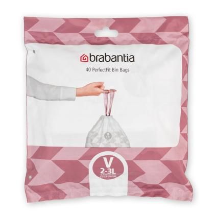 Σακούλες για κάδους απορριμάτων V PERFECTFIT 3 l, 40 τμχ, Brabantia