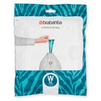 Σακούλες για κάδους απορριμάτων W PERFECTFIT 5 l, 40 τμχ, Brabantia