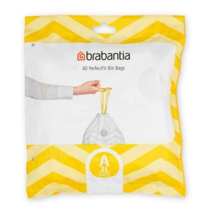 Σακούλες για κάδους απορριμάτων A PERFECTFIT 3 l, 40 τμχ, Brabantia