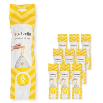 Σακούλες για κάδους απορριμάτων A PERFECTFIT 3 l, 200 τμχ, Brabantia