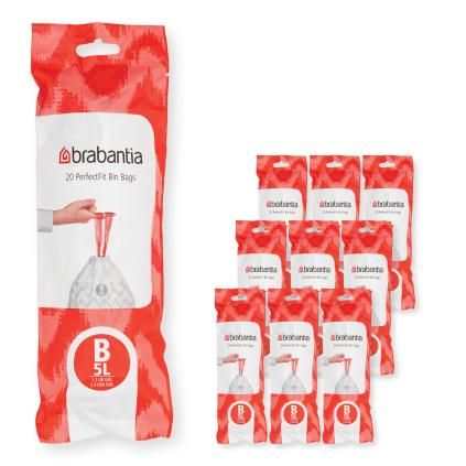 Σακούλες για κάδους απορριμάτων B PERFECTFIT 5 l, 200 τμχ, Brabantia