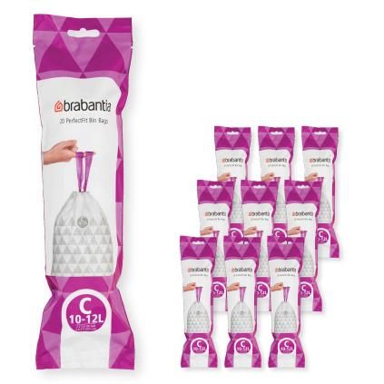Σακούλες για κάδους απορριμάτων C PERFECTFIT 10-12 l, 200 τμχ, Brabantia