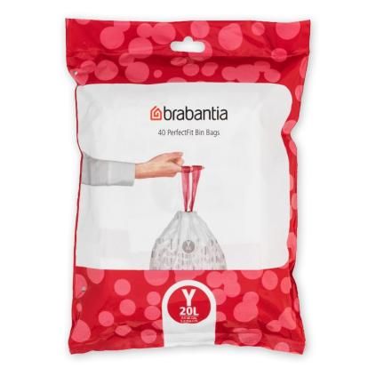 Σακούλες για κάδους απορριμάτων Y PERFECTFIT 20 l, 40 τμχ, Brabantia
