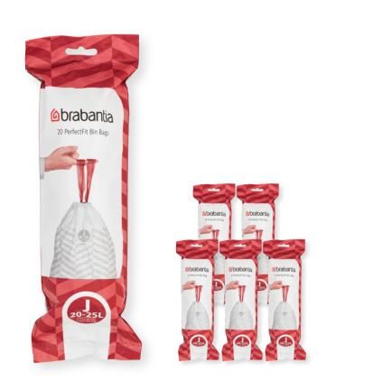Σακούλες για κάδους απορριμάτων J PERFECTFIT 20-25 l, 120 τμχ, Brabantia