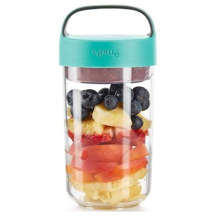 Βάζο για φαγητό JAR TO GO, 600 ml, τιρκουάζ, Lékué