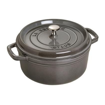 Κατσαρόλα, 24 cm, γκρι σε γραφίτη, από μαντέμι, Staub