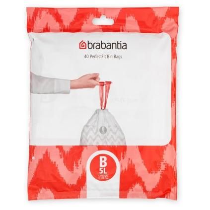 Σακούλες για κάδους απορριμάτων B PERFECTFIT 5 l, 40 τμχ, Brabantia
