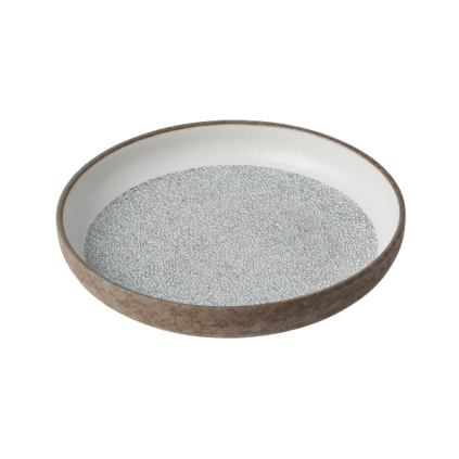 Πιάτο γλυκού CRAZED GREY, 22 cm, με ψηλό τοίχωμα, MIJ