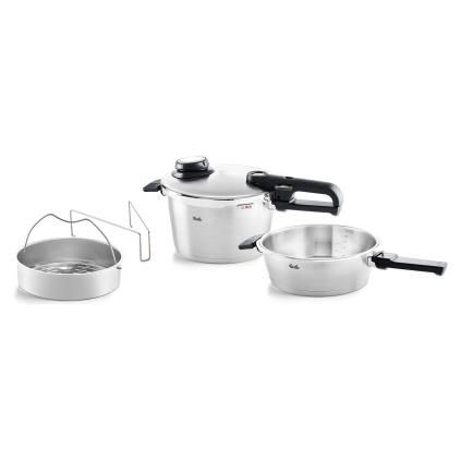 Χύτρα ταχύτητας VITAVIT PREMIUM, σετ 2 τεμαχίων, 4,5 l και 2,5 l, Fissler