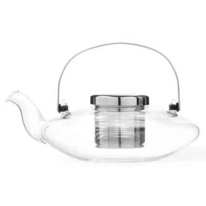 Τσαγιέρα με φίλτρο για τσάι LEAF, 500 ml, από γυαλί/ανοξείδωτο ατσάλι, Viva Scandinavia