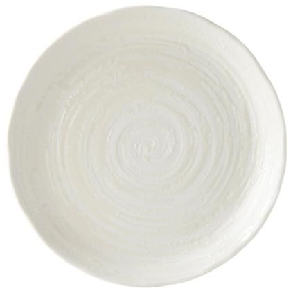 Πιάτο γεύματος WHITE SPIRAL MIJ 24,5 cm, λευκό