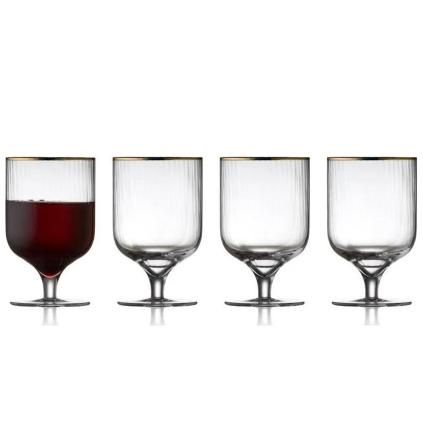 Ποτήρι κρασιού PALERMO GOLD, σετ 4 τεμαχίων, 300 ml, Lyngby Glas