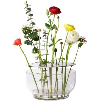 Βάζο IKEBANA, 24 cm, ασημί, από γυαλί, Fritz Hansen