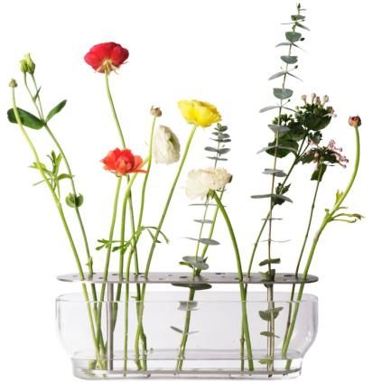 Βάζο IKEBANA, 33 cm, ασημί, από γυαλί, Fritz Hansen