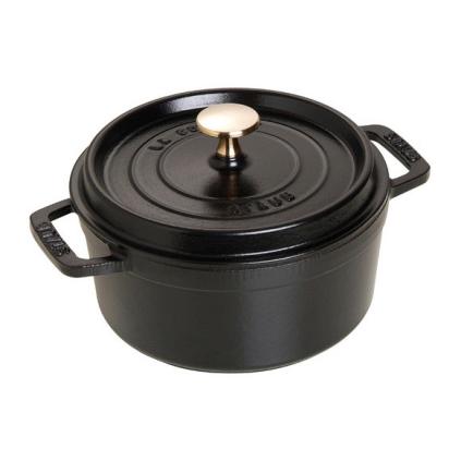 Στρογγυλή γλάστρα, μαύρο O 18 cm Staub