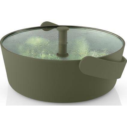 Σκεύος ατμού για φούρνο μικροκυμάτων GREEN TOOL 2 l, πράσινο, γυαλί/πλαστικό, Eva Trio