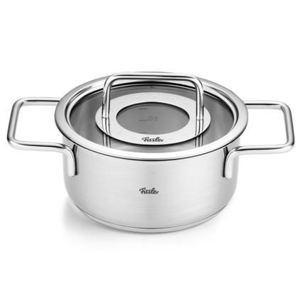 Βαθιά κατσαρόλα PURE 16 cm, ασημί, ανοξείδωτο ατσάλι, Fissler