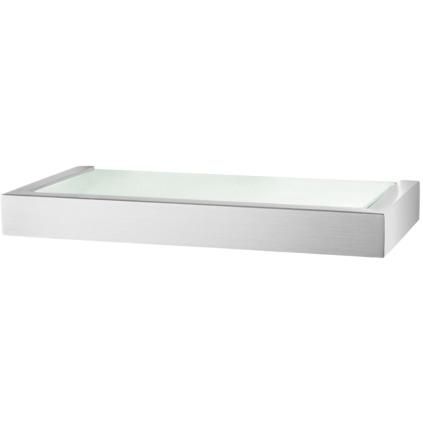 Ράφι μπάνιου LINEA 26 cm, ματ, ανοξείδωτο ατσάλι/γυαλί, Zack