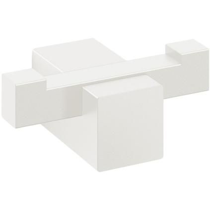 Γάντζος πετσέτας CARVO 6 cm, διπλός, σε λευκό, ανοξείδωτο ατσάλι, Zack