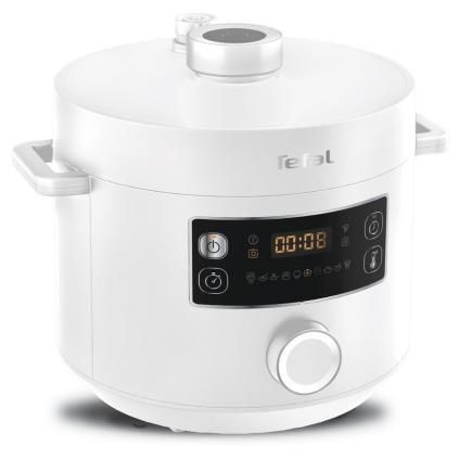 Φριτέζα πολυμάγειρας TURBO CUISINE CY754130 5 l, κατσαρόλα πίεσης, λευκό, Tefal