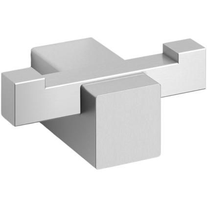 Γάντζος πετσέτας CARVO 6 cm, διπλός, ματ, ανοξείδωτο ατσάλι, Zack