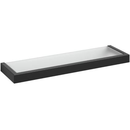 Ράφι μπάνιου LINEA 46 cm, μαύρο, ανοξείδωτο ατσάλι/γυαλί, Zack