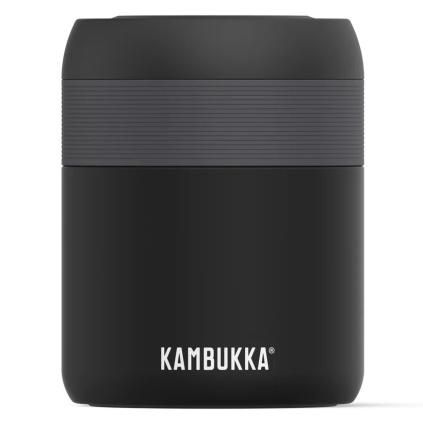 Δοχείο θερμός BORA 600 ml, μαύρο ματ, ανοξείδωτο ατσάλι, Kambukka