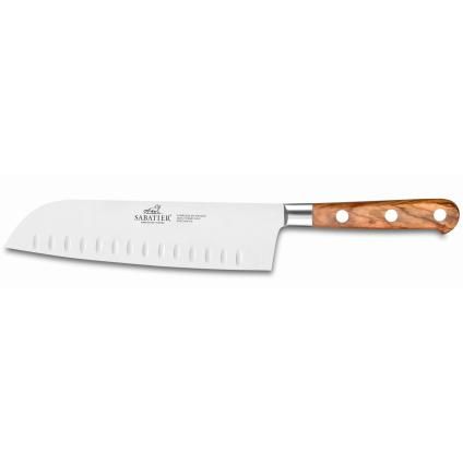 Μαχαίρι Santoku PROVENCAO 18 cm, από ανοξείδωτο ατσάλι, καφέ, Lion Sabatier