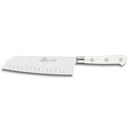 Μαχαίρι Santoku TOQUE 18 cm, από ανοξείδωτο χάλυβα, λευκό, Lion Sabatier