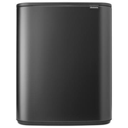 Κάδος με καπάκι αφής BO TOUCH BIN 2x 30 l, σε γκρι, από ατσάλι, Brabantia