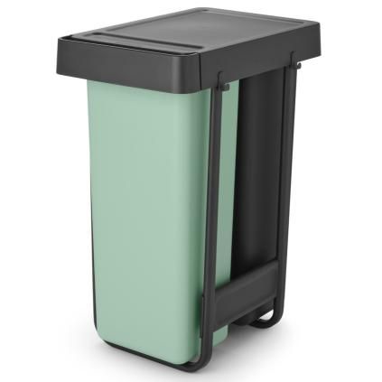 Εντοιχισμένος κάδος απορριμάτων SORT & GO 2x 30 l, σκούρο γκρι / πράσινο νεφρίτη, πλαστικό, Brabantia