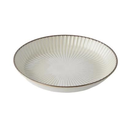 Πιάτο γεύματος WHITE SENDAN 22,5 cm, λευκό, κεραμικό, MIJ