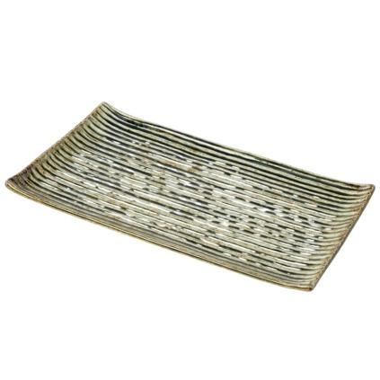 Πιατέλα σερβιρίσματος CONTOUR 24 x 15 cm, πράσινο, κεραμικό, MIJ