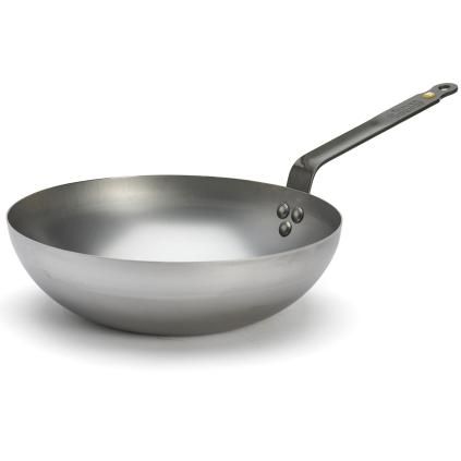 Τηγάνι wok MINERAL B 28 cm, ασημί, ατσάλι, de Buyer