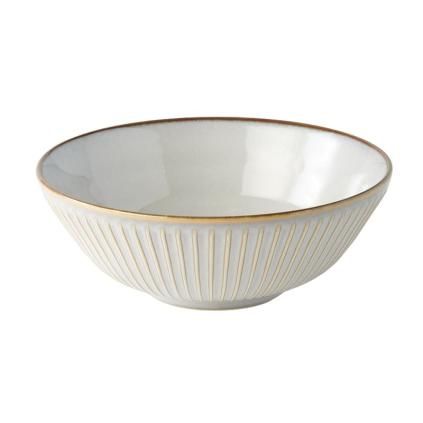 Μπολ τραπεζαρίας WHITE SENDAN 21,5 cm, λευκό, κεραμικό, MIJ